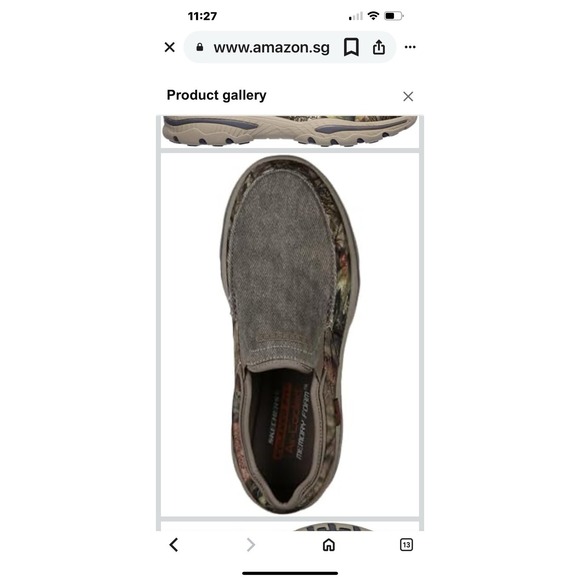 SKECHERS Men\'s Memory Foam Slip On Shoes Loafer 204331 CAMO NEW IN BOX SZ‎ 10.5 main image 4